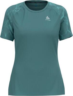 Odlo essential print short sleeve jersey blue