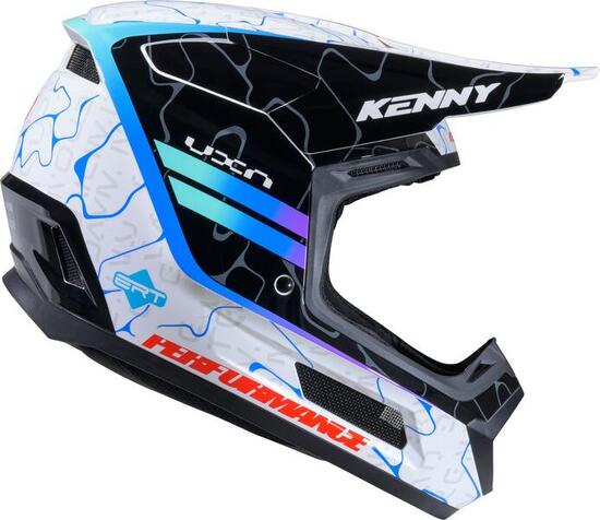 Casque Integral Kenny Performance Graphic Bleu/Blanc/Noir