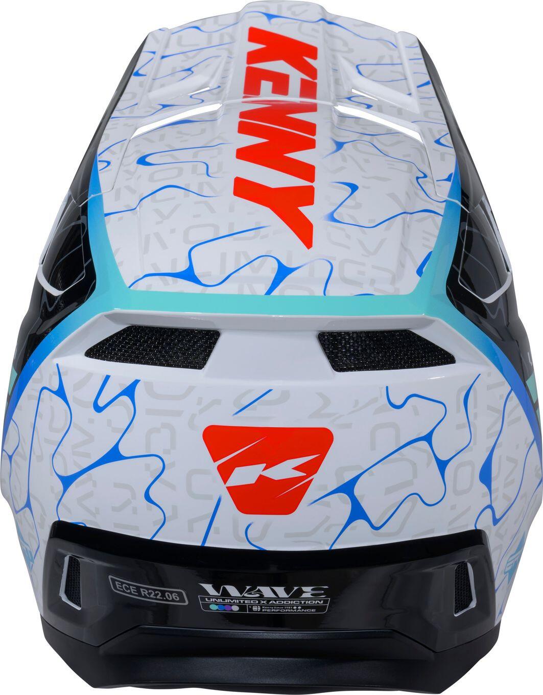 Casco Integral Kenny Performance Graphic Azul/Blanco/Negro 3/4