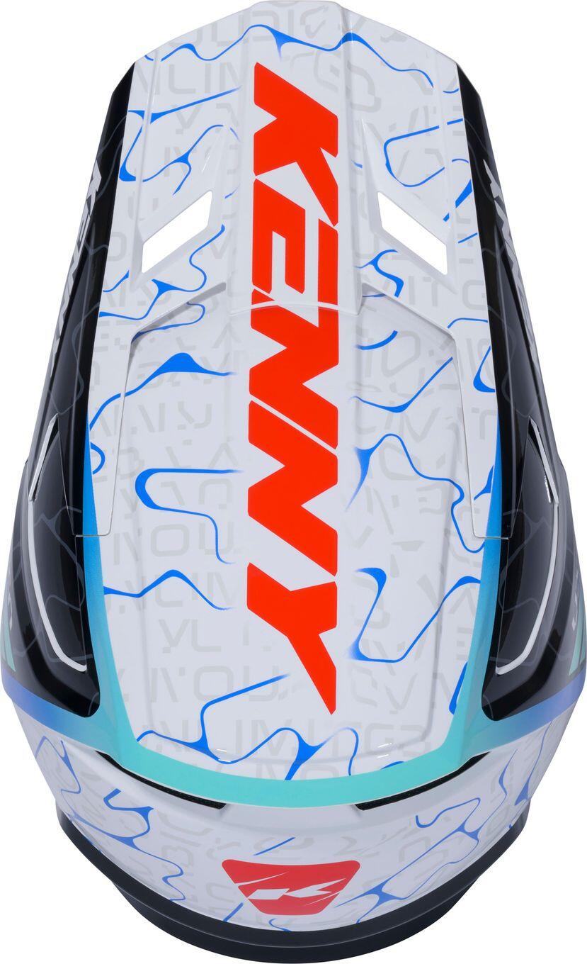 Casco Integral Kenny Performance Graphic Azul/Blanco/Negro 4/4