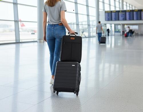 Mochila de 20 L negra con compartimento para portátil 3/6