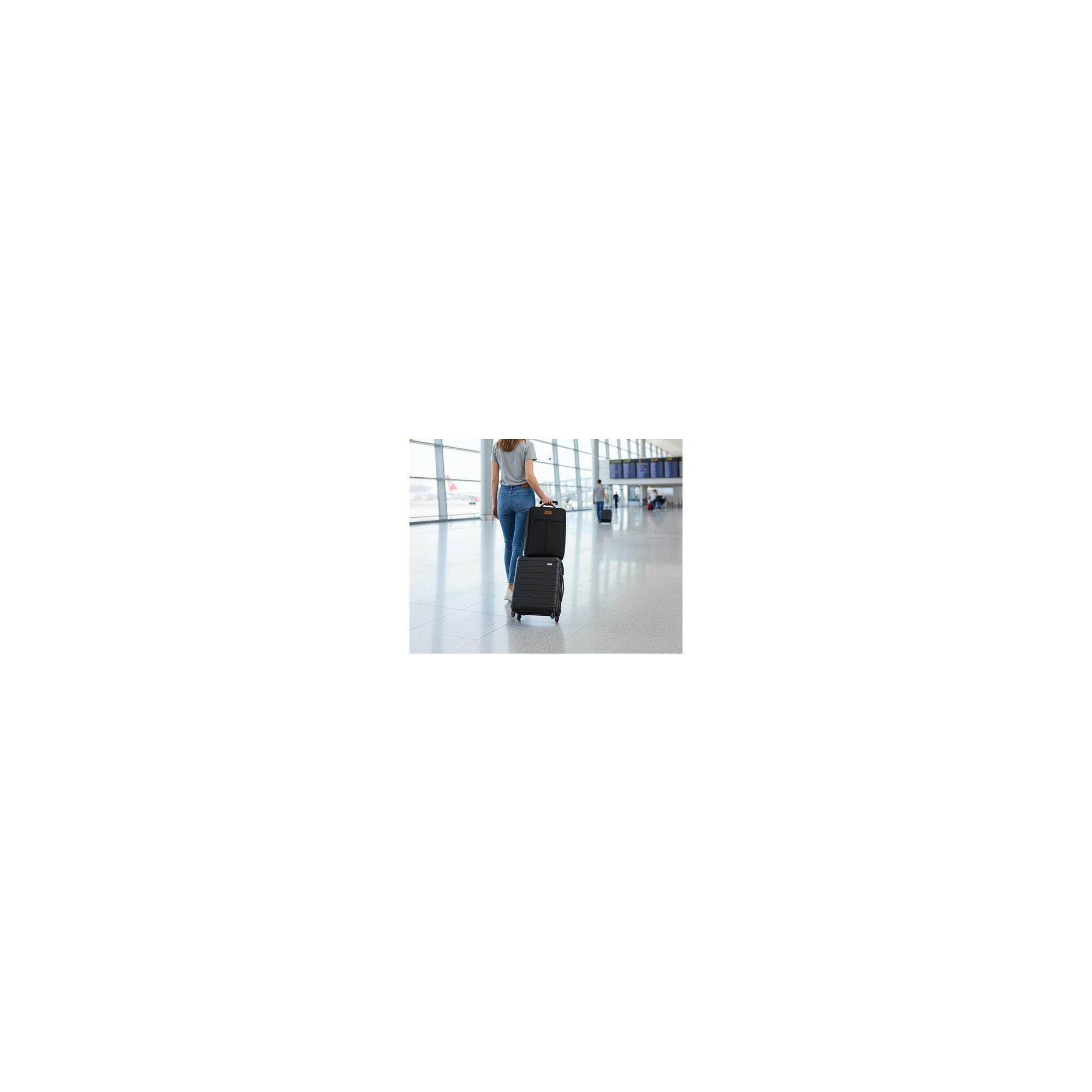 Rucsac 20L Negru Compartiment pentru laptop și curea pentru troler