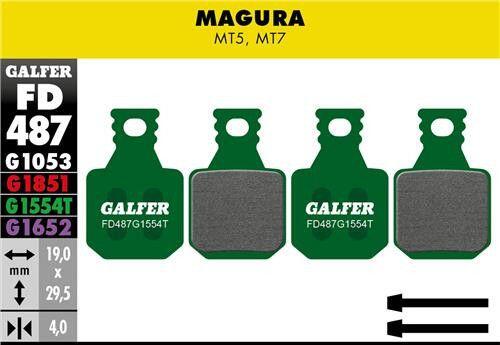 Pastillas de freno Pro para Magura MT5/7- Verde 2/2