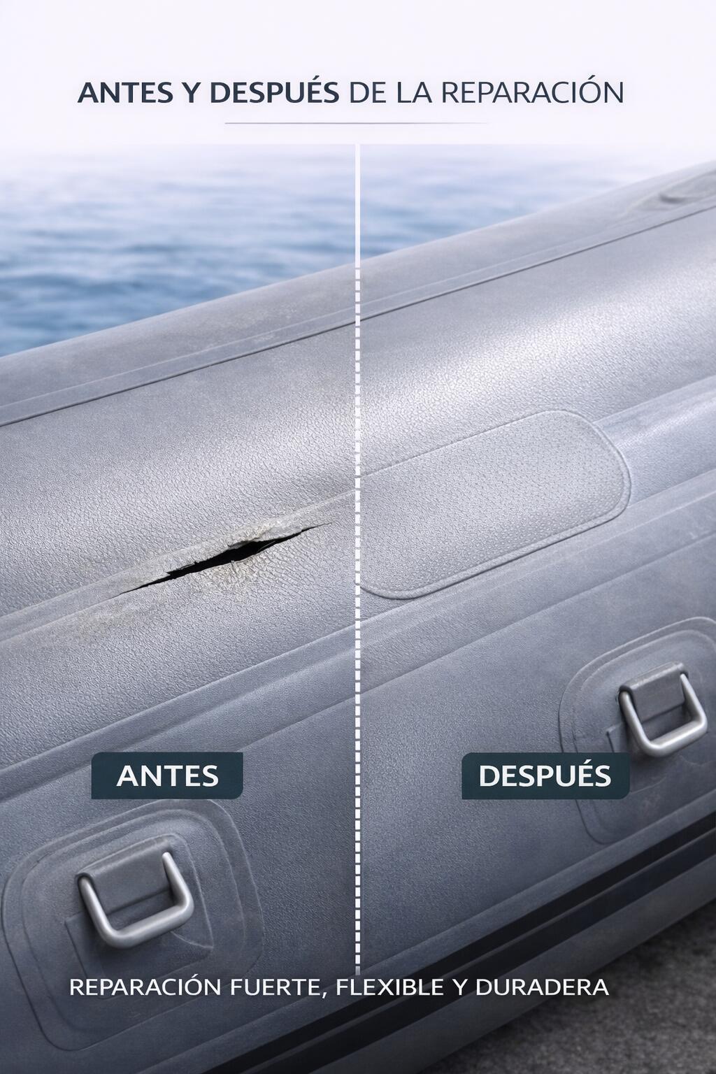 NEUFIX Kit Riparazione PVC – Adesivo Nautico per Gommoni, Kayak e SUP 5/7