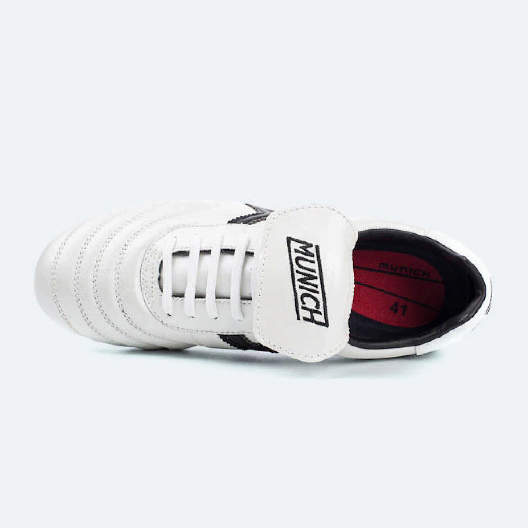 Botas de Futsal MUNICH Clássicas em Pele Branca 4/5