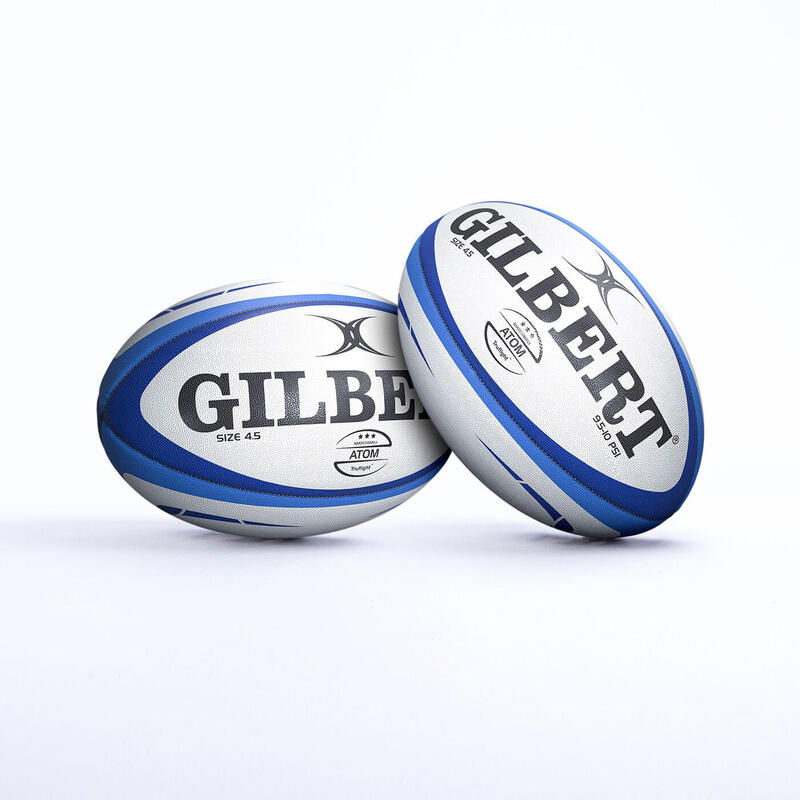Minge de rugby Gilbert Atom Match Alb și albastru Mărimea 4.5