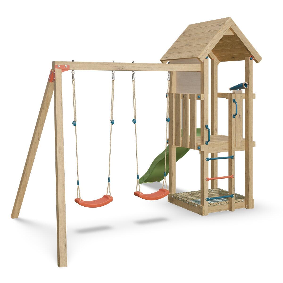 Aire de jeux en bois EASY XPLORER 2 TRIGANO - 6 enfants 3/7