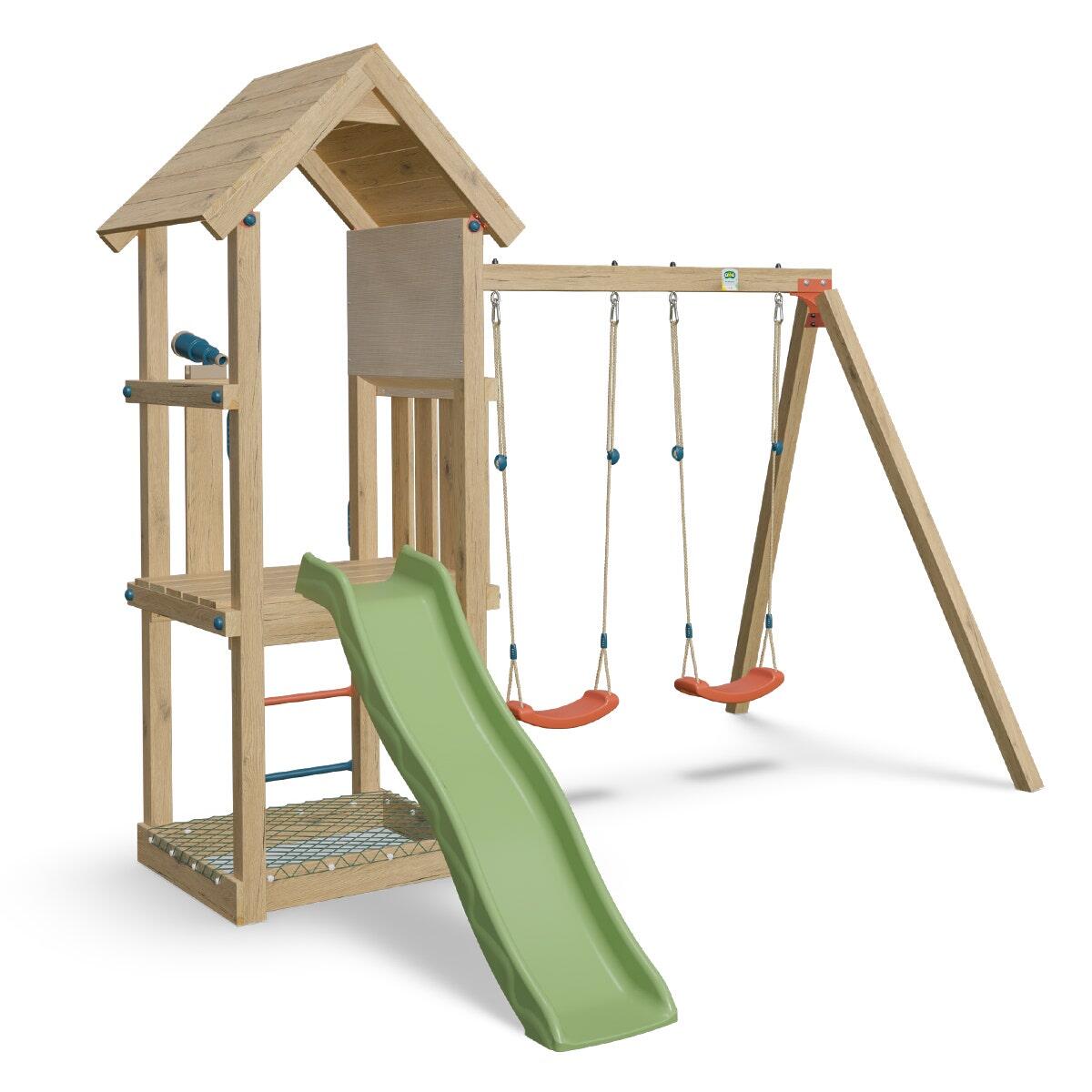 Aire de jeux en bois EASY XPLORER 2 TRIGANO - 6 enfants 1/7