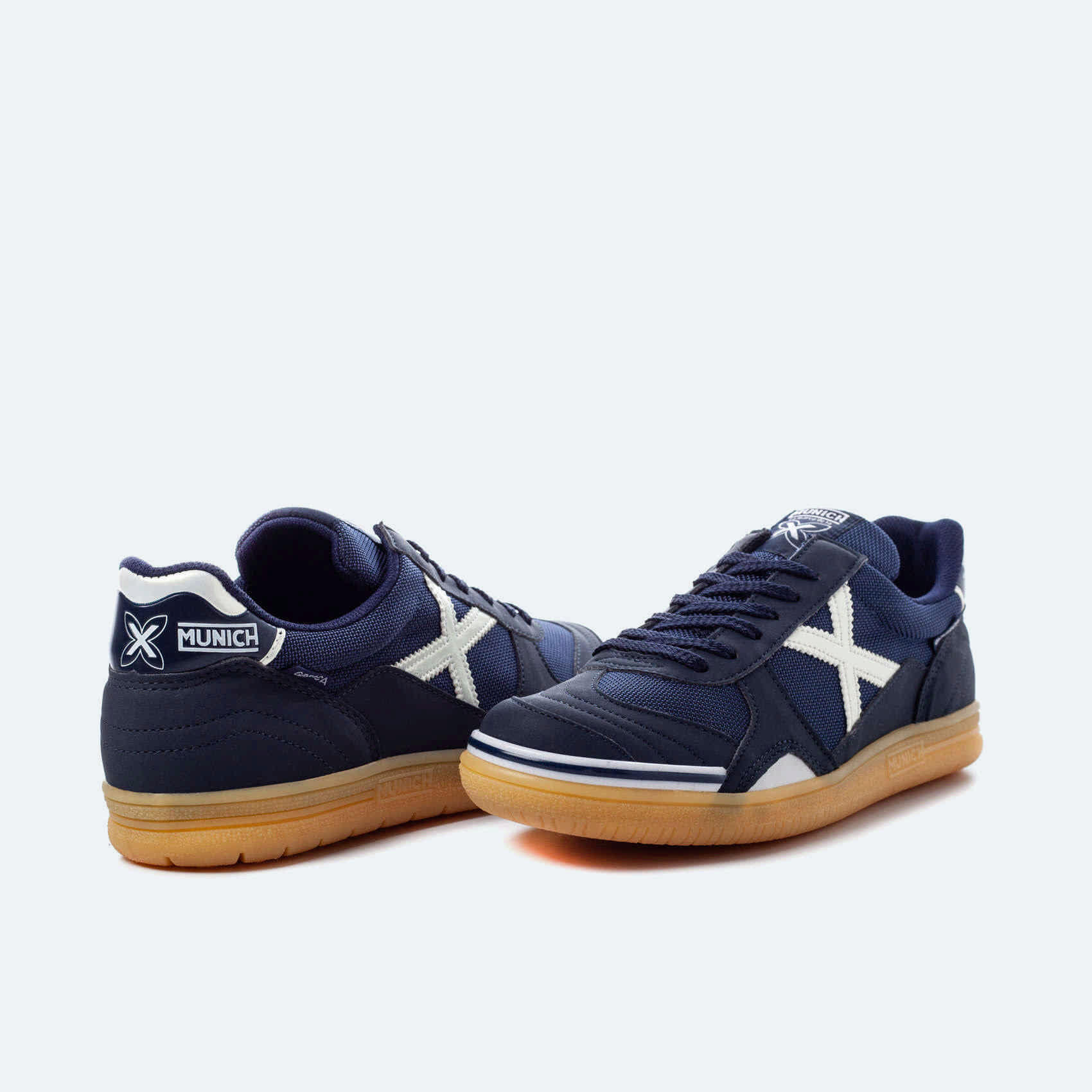 Chaussures de football en salle MUNICH GRESCA 13 Bleu Marine et Blanc 2/4