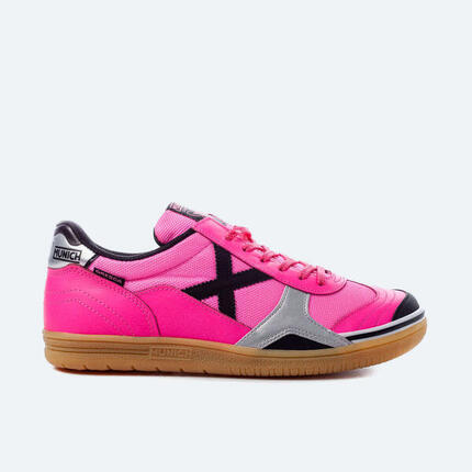 MUNICH GRESCA 10 Zapatillas fútbol sala Diseño Rosa y Plateado