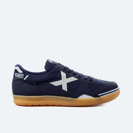 MUNICH GRESCA 13 Zapatillas fútbol sala Diseño Azul Marino y Blanco