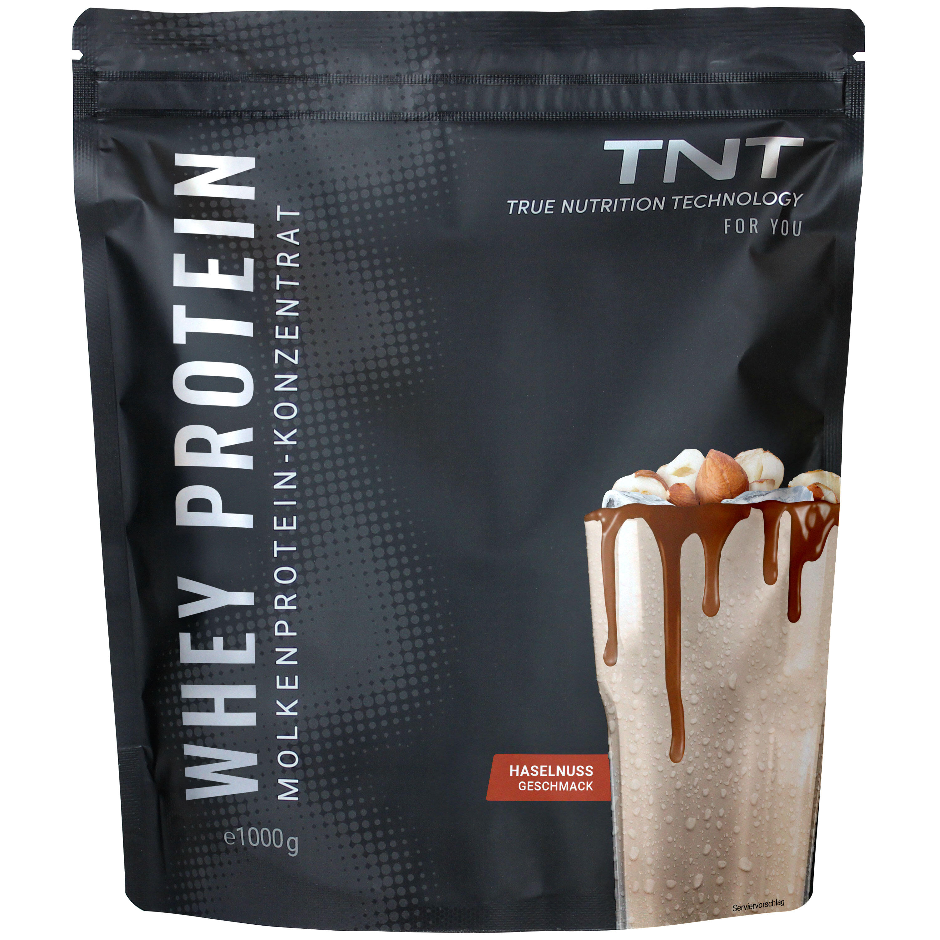 Whey Protein Konzentrat / Eiweißpulver - Haselnuss (1000g) 1/7