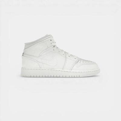 Jordan 1 Mid Triple White