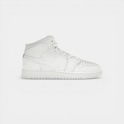 Jordan 1 Mid Triple White