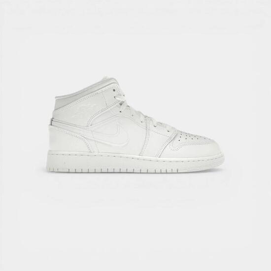 Jordan 1 Mid Triple White