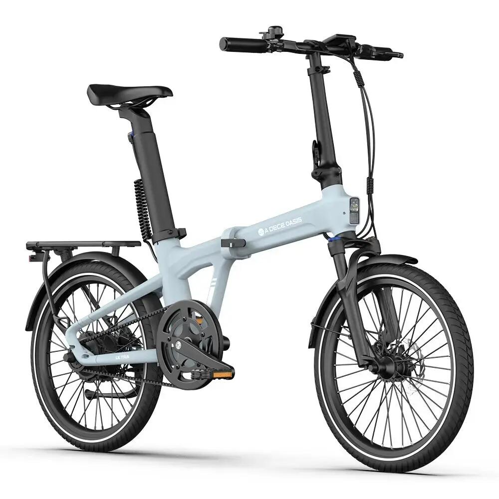 Skladací elektrický bicykel ADO Air20Ultra, remeňový pohon, motor Bafang