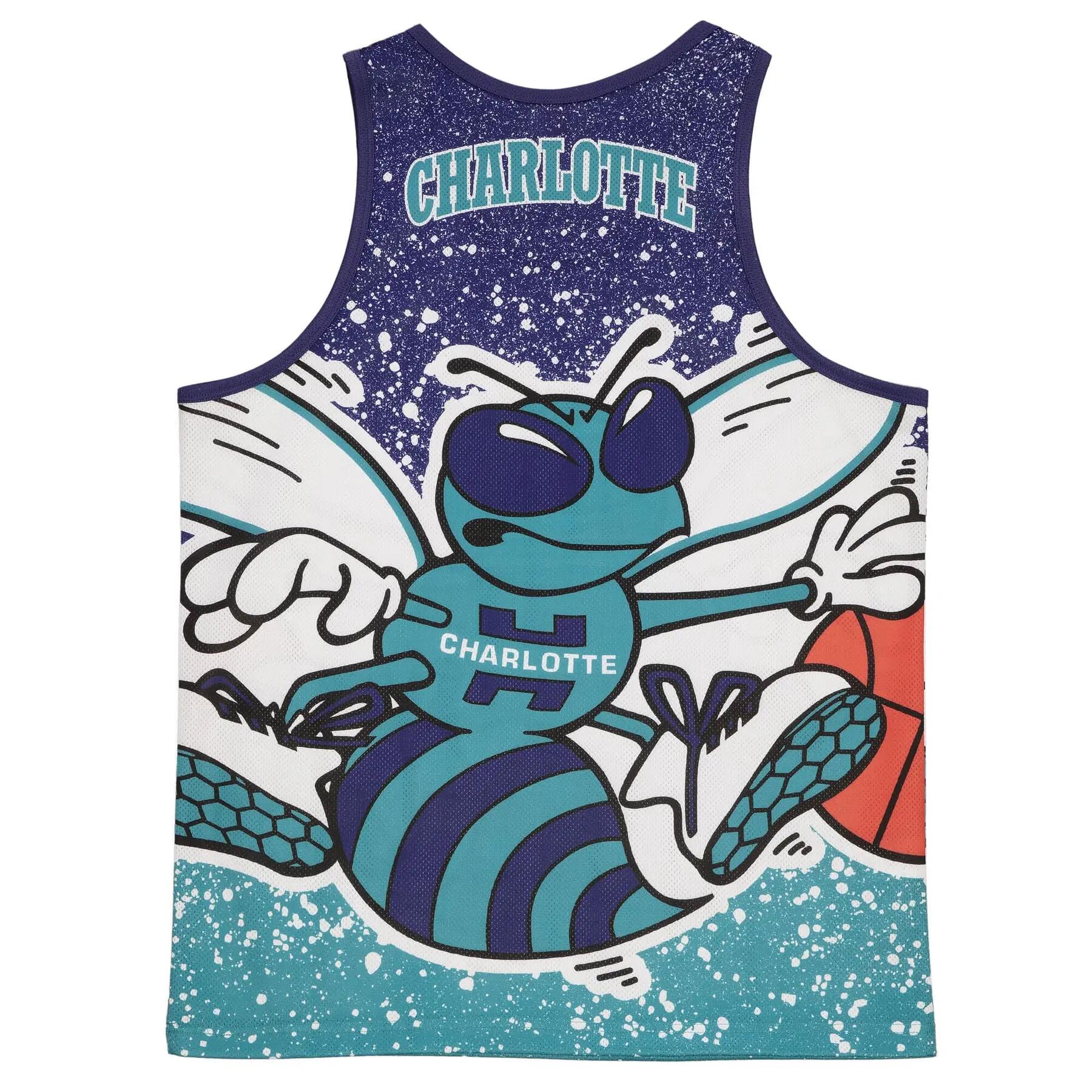 D bardeur Mitchell & Ness  Jumbotron Mesh Charlotte Hornets 2/3