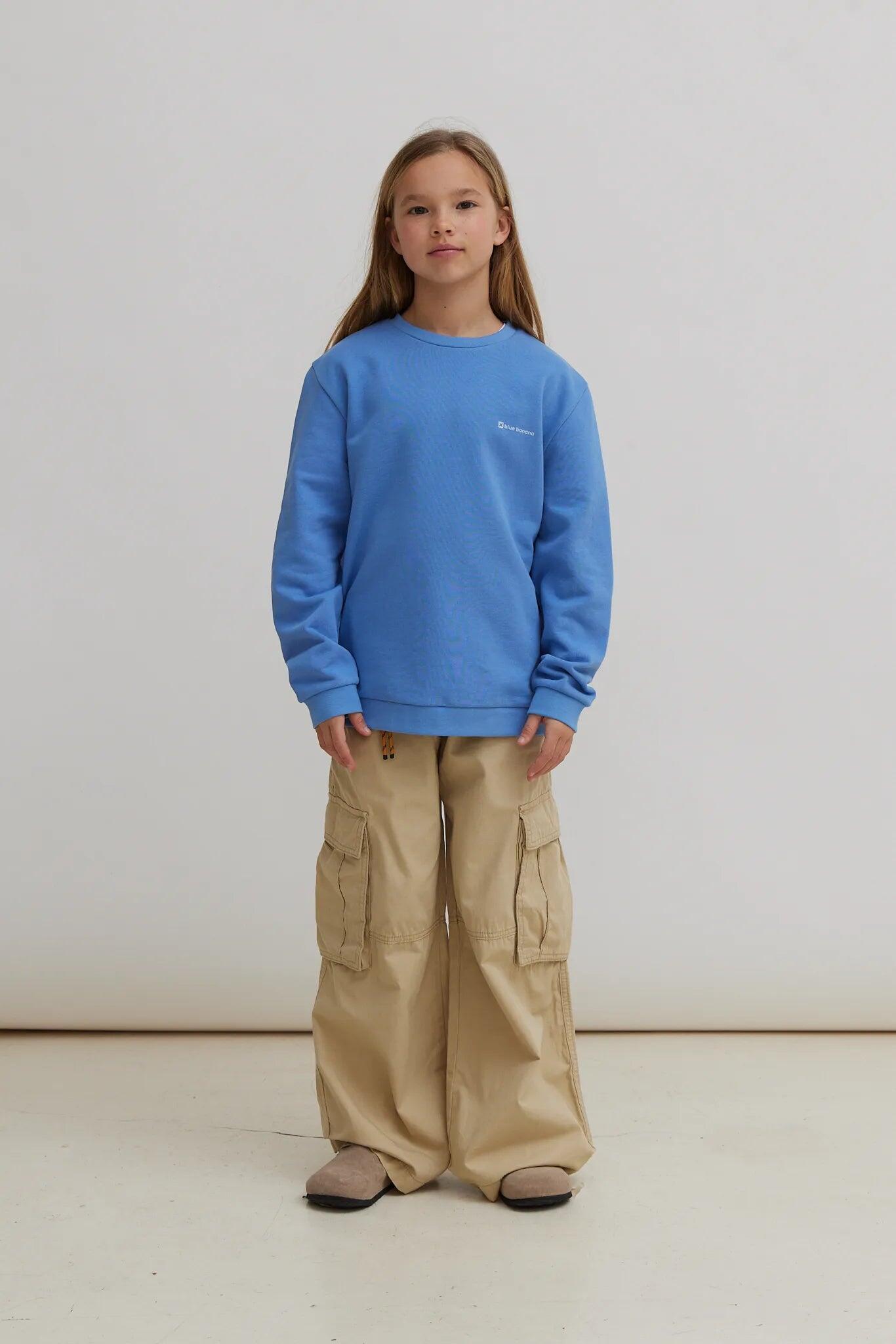 Sudadera Kids Blue Banana Jay Blue de Algodón 100% Orgánico 3/4