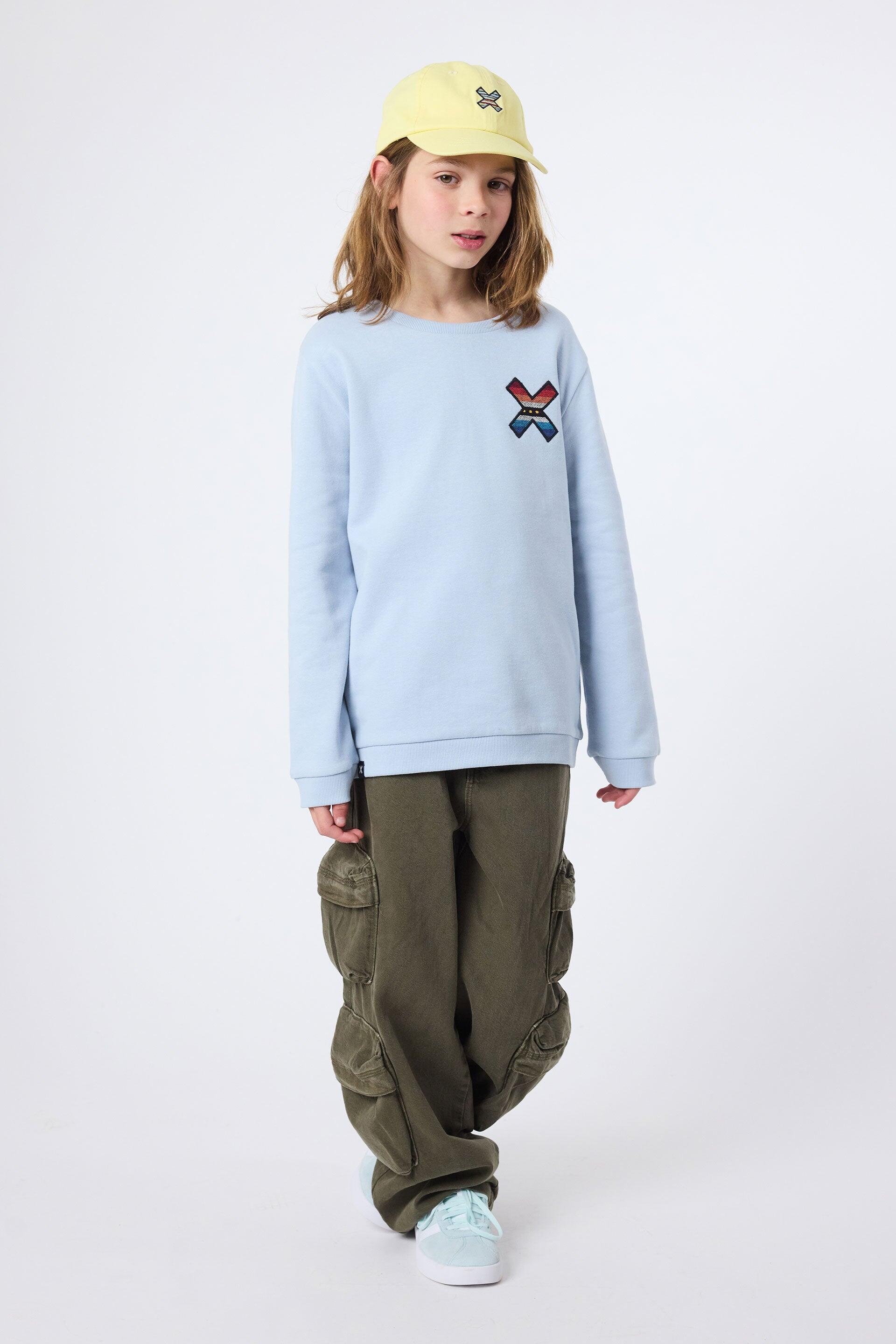 Sudadera Kids Blue Banana Ice Blue de Algodón 100% Orgánico 3/4