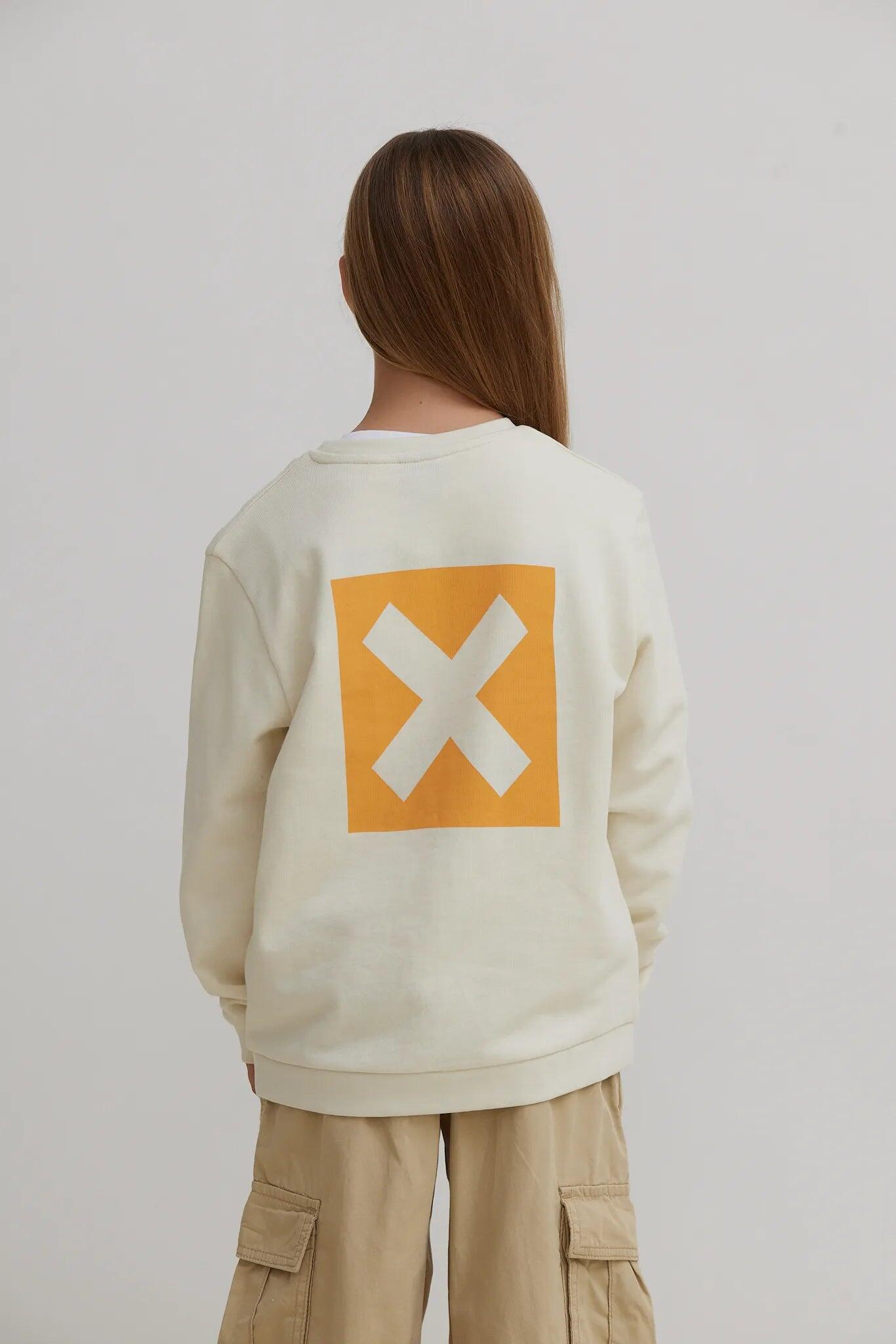 Sudadera Kids Blue Banana Blanco Roto de Algodón 100% Orgánico 2/4