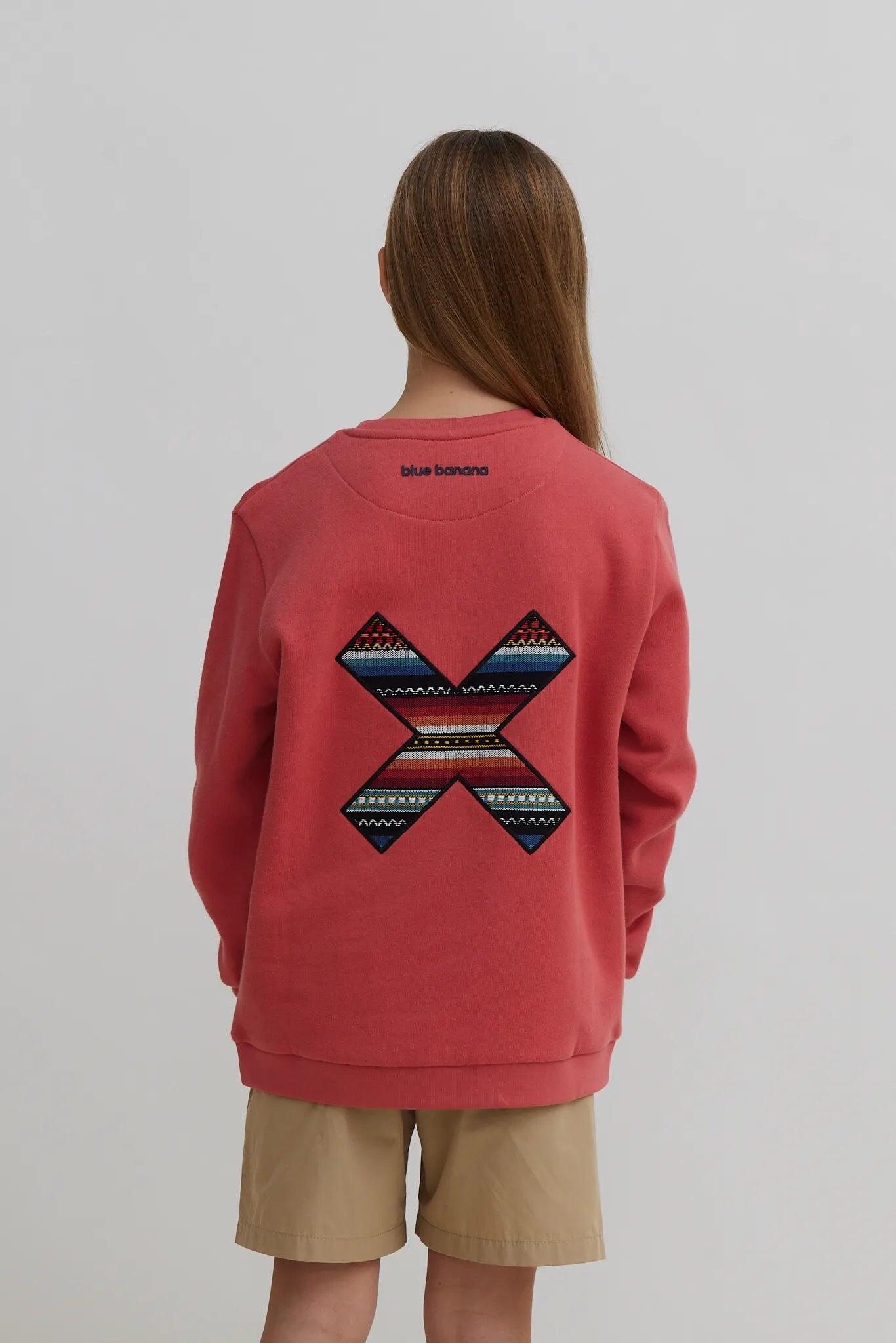 Sudadera Kids Blue Banana Roja de Algodón 100% Orgánico 2/4
