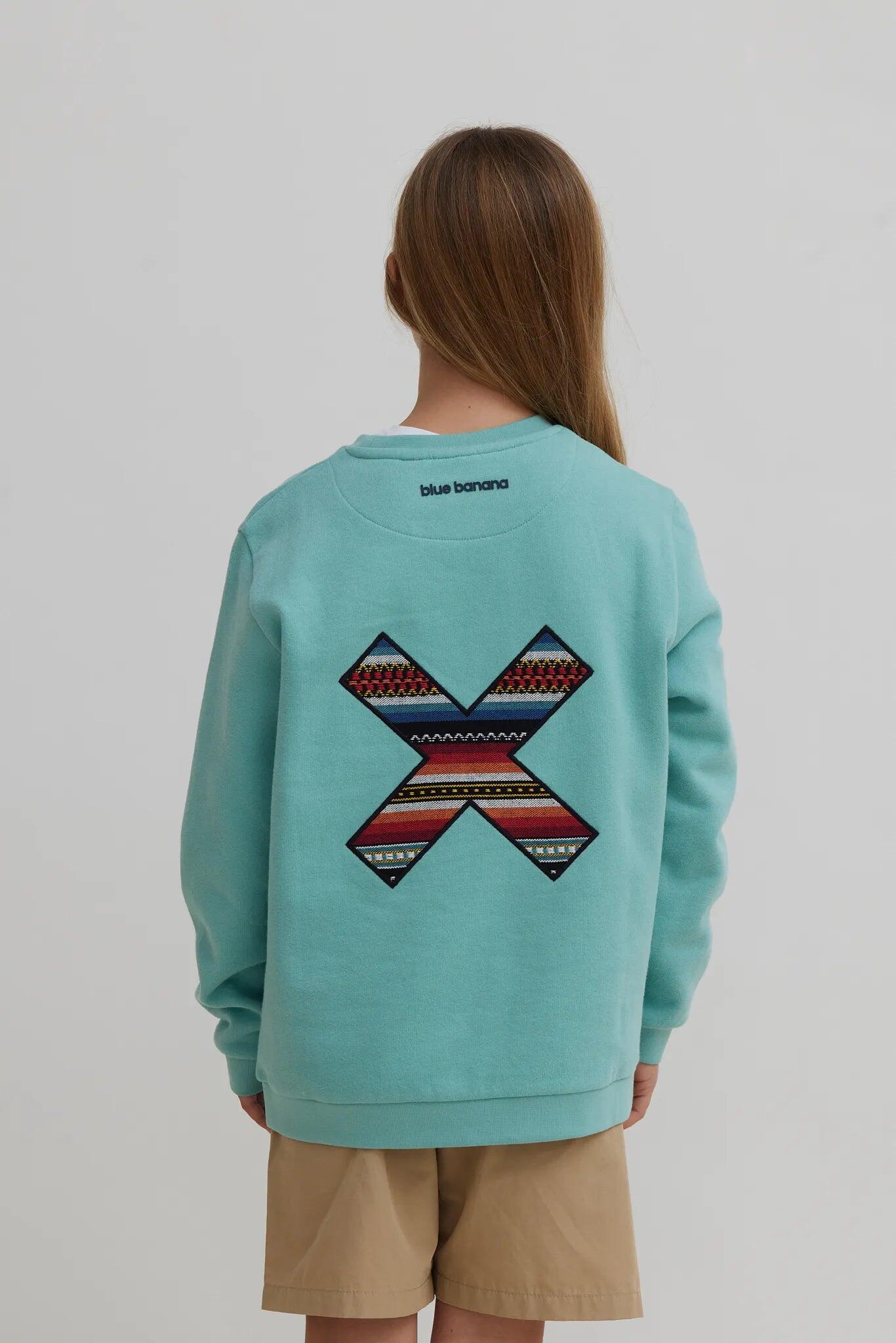 Sudadera Kids Blue Banana Acqua de Algodón 100% Orgánico 2/4