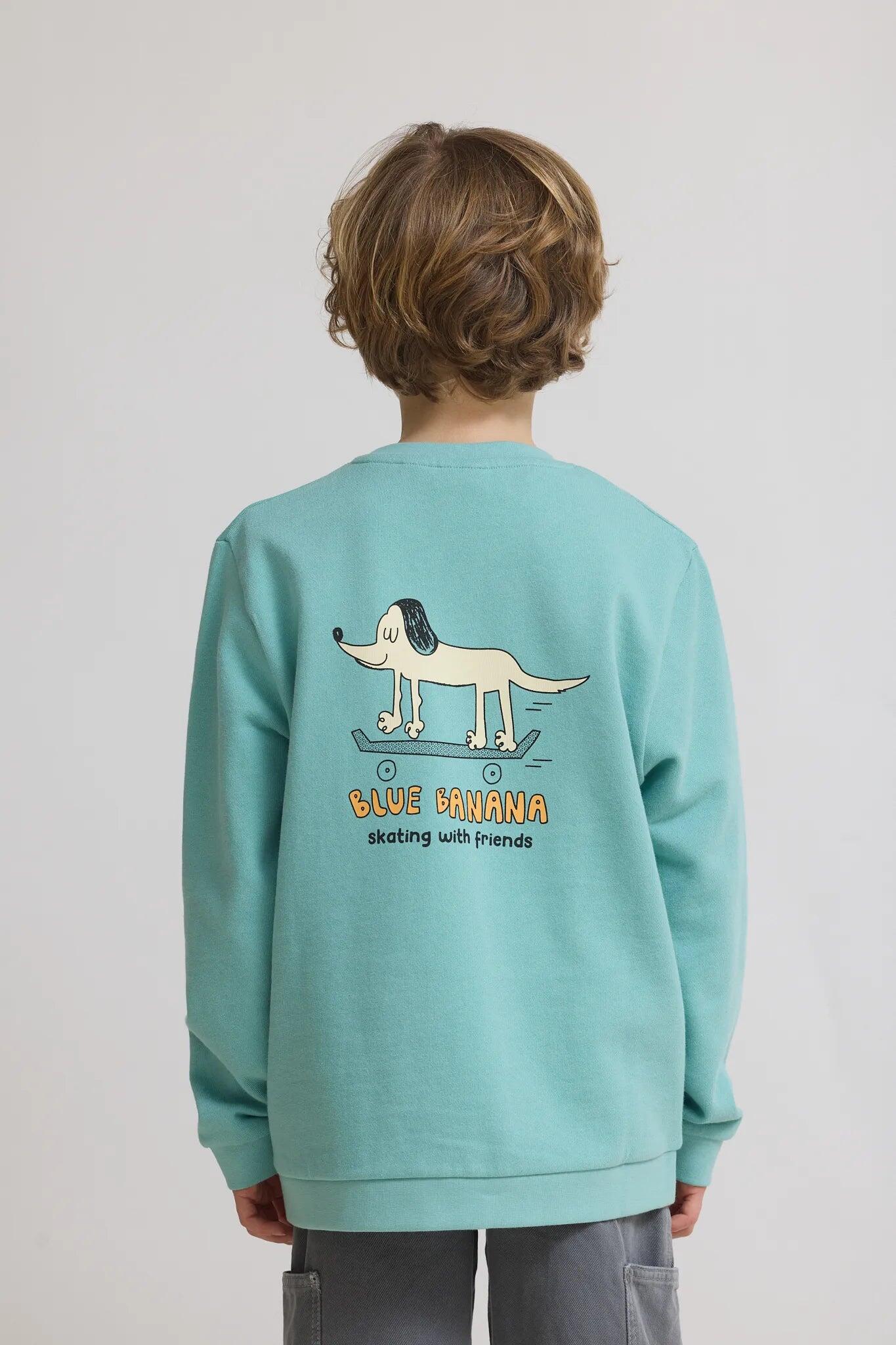 Sudadera Kids Blue Banana Acqua de Algodón 100% Orgánico 2/4