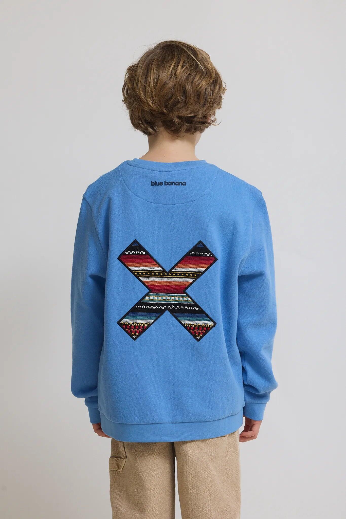 Sudadera Kids Blue Banana Jay Blue de Algodón 100% Orgánico 2/4