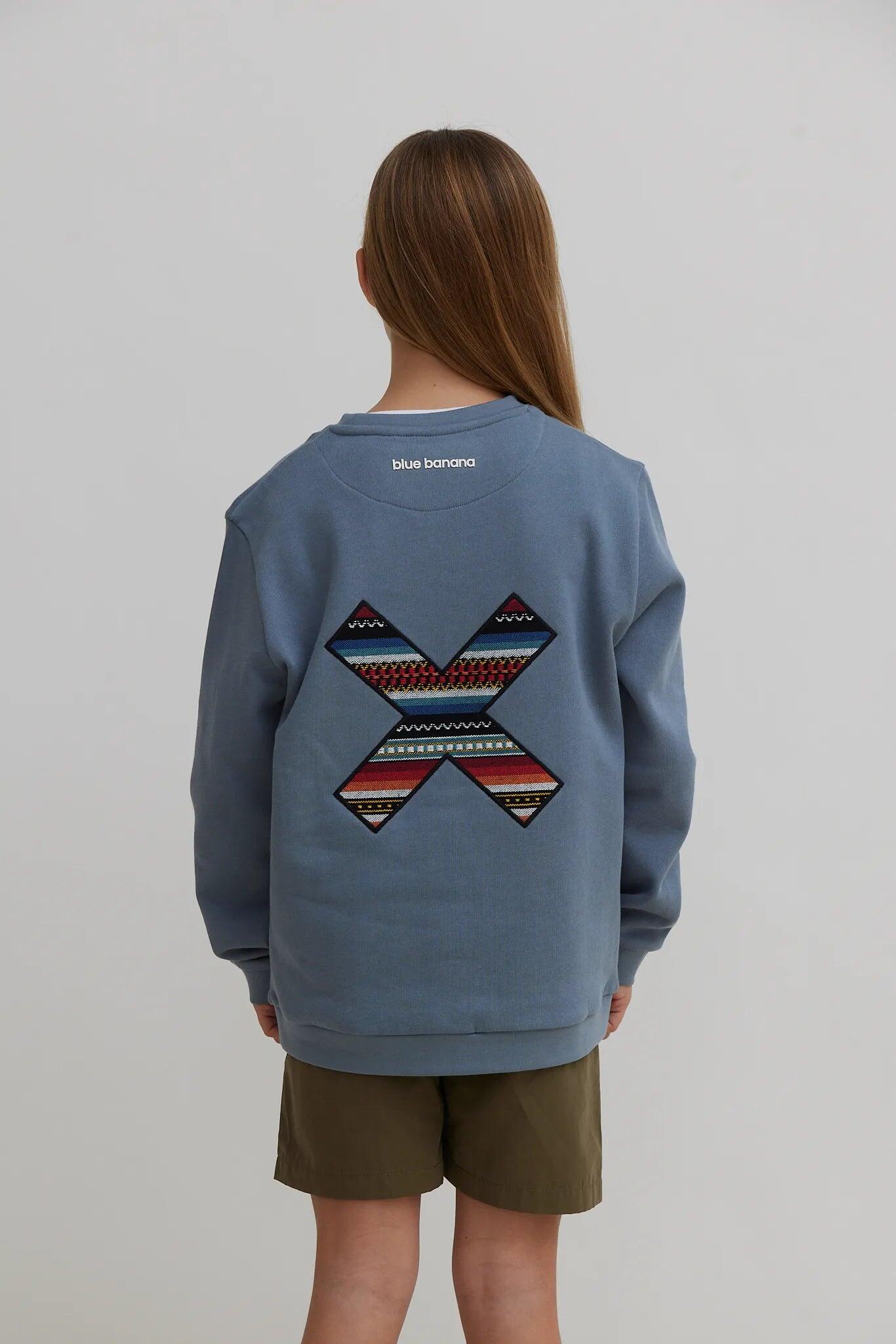 Sudadera Kids Blue Banana Sky Blue de Algodón 100% Orgánico 2/4
