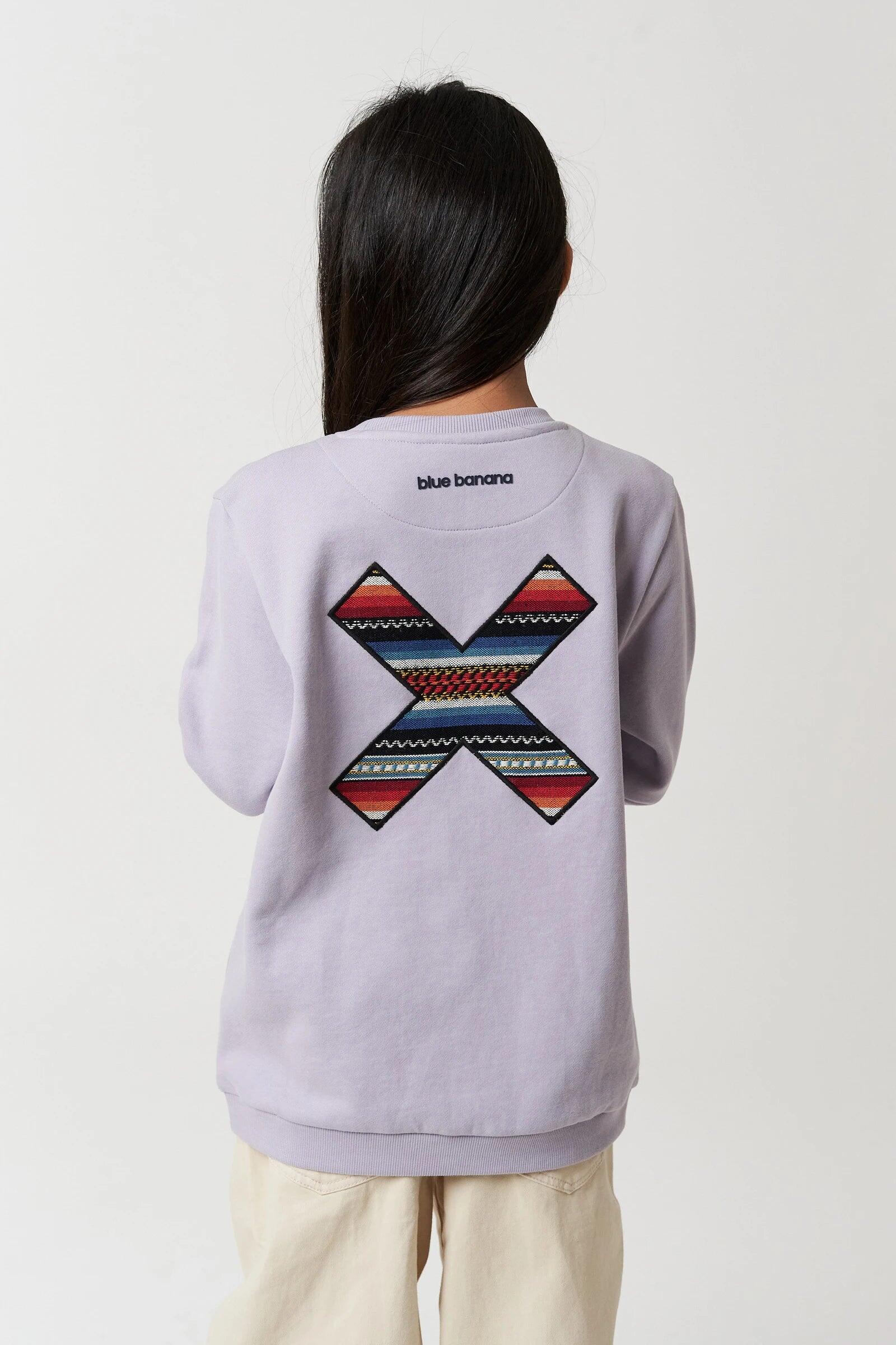 Sudadera Kids Blue Banana Light Lilac de Algodón 100% Orgánico 2/4
