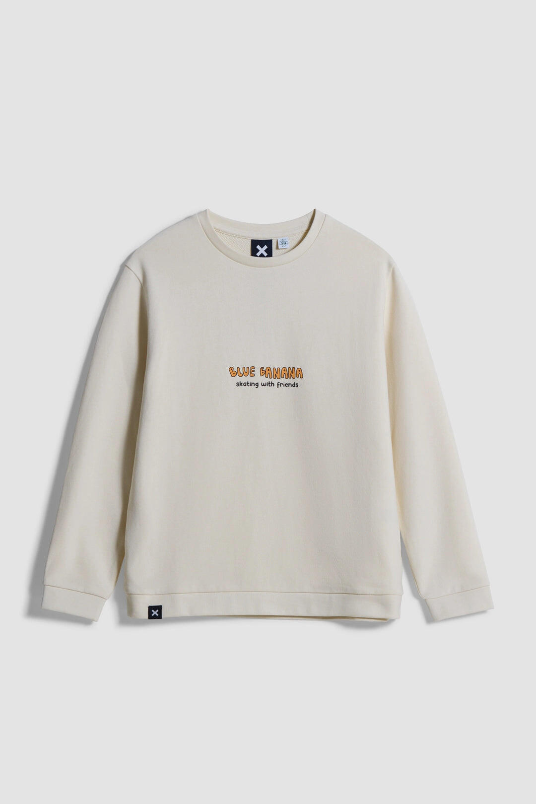 Sudadera Kids Blue Banana Blanco Roto de Algodón 100% Orgánico 4/4