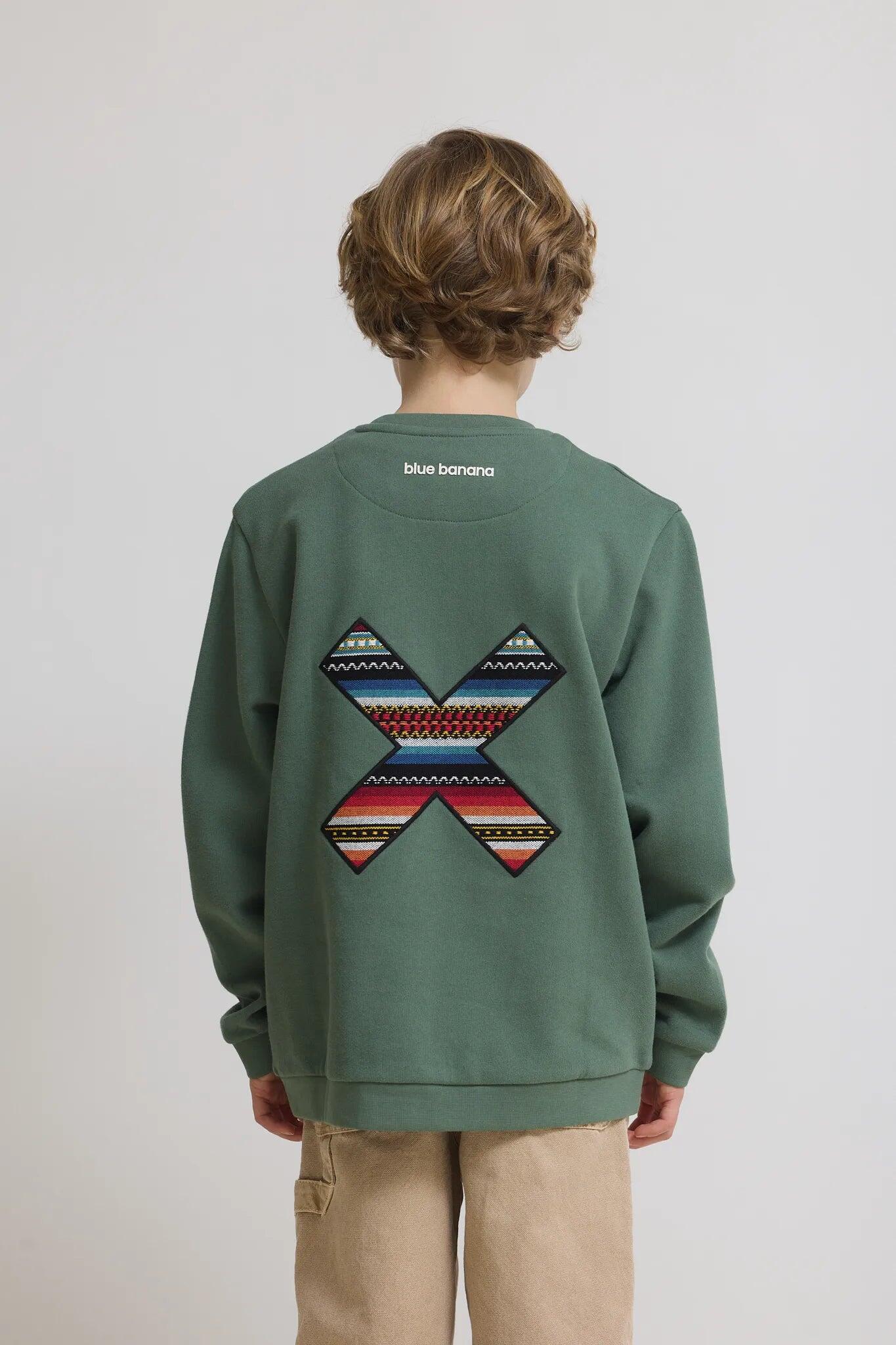 Sudadera Kids Blue Banana Pine Green de Algodón 100% Orgánico 2/4