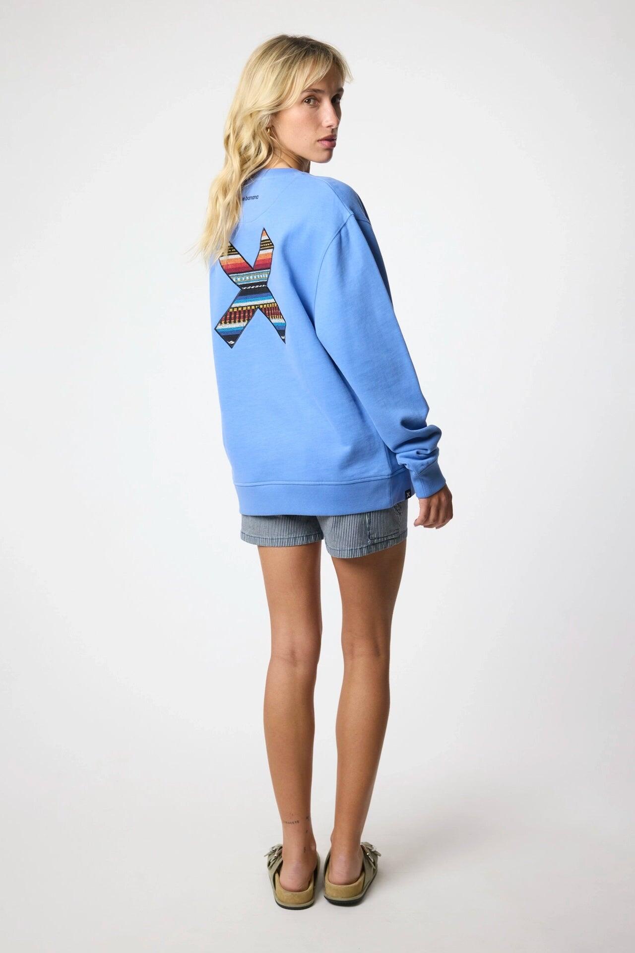 Sudadera Blue Banana Jay Blue de Algodón 100% Orgánico 5/7