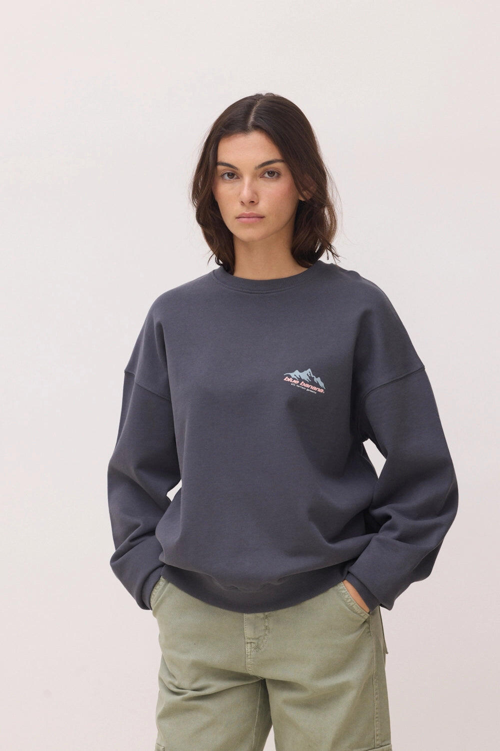 Sudadera Blue Banana Antracita de Algodón 100% Orgánico 4/7