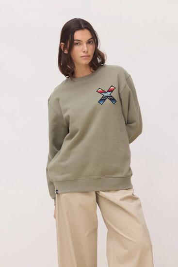 Sudadera Blue Banana Caqui de Algodón 100% Orgánico