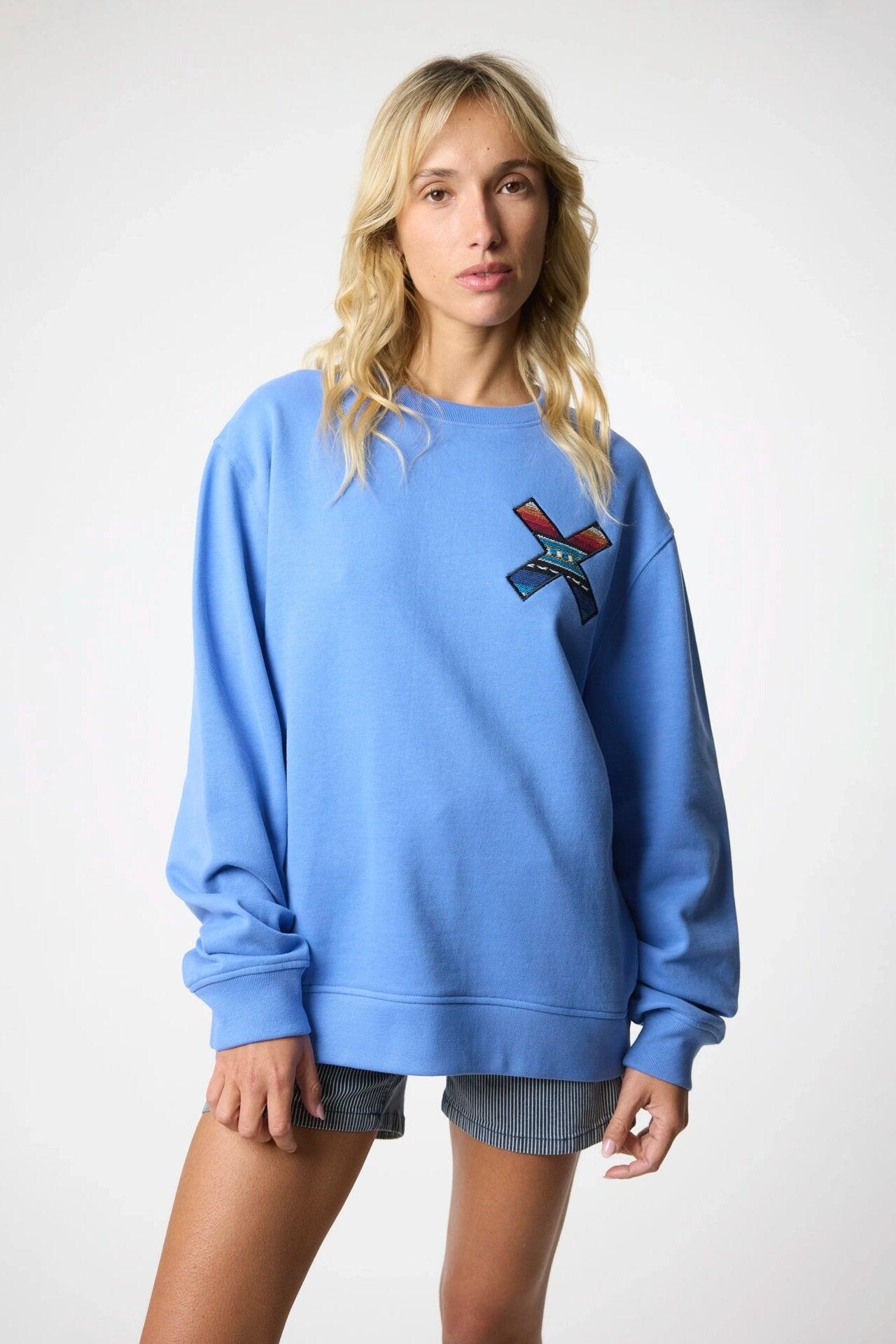 Sudadera Blue Banana Jay Blue de Algodón 100% Orgánico 4/7