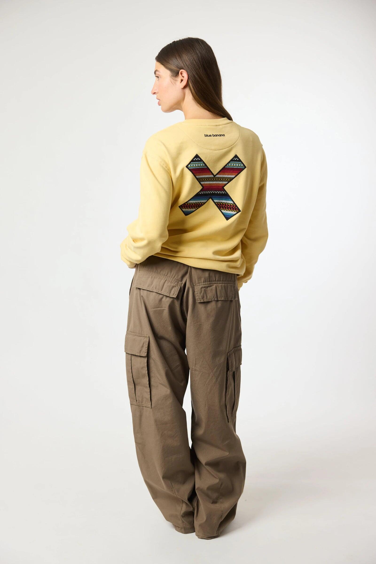 Sudadera Blue Banana Amarillo Claro de Algodón 100% Orgánico 5/7
