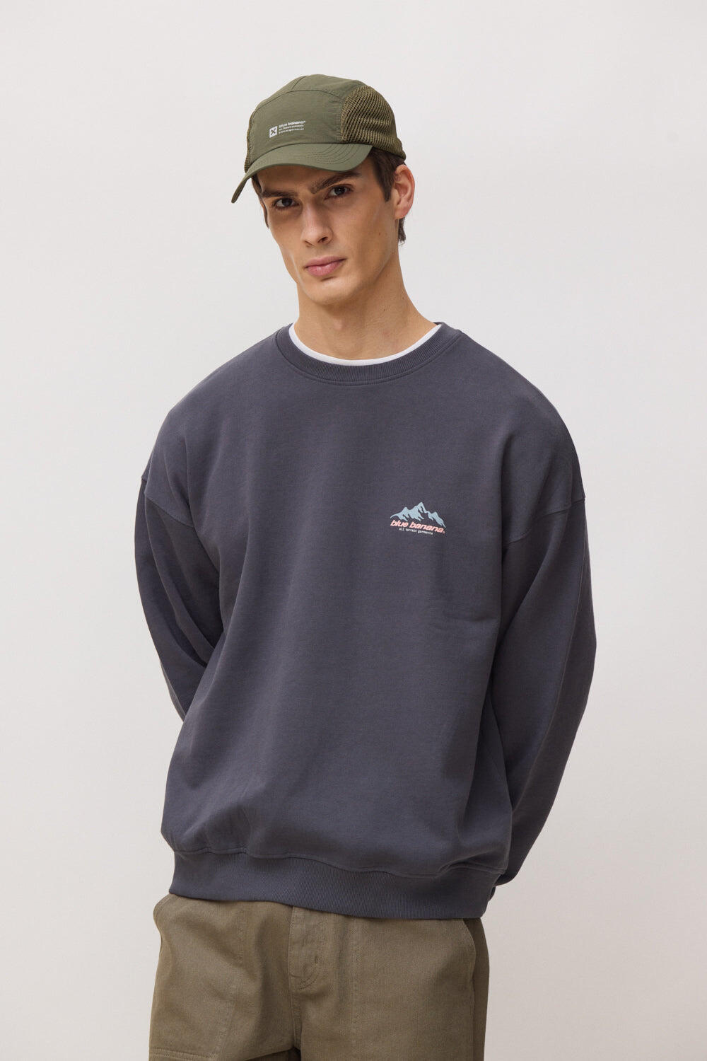 Sudadera Blue Banana Antracita de Algodón 100% Orgánico 1/7