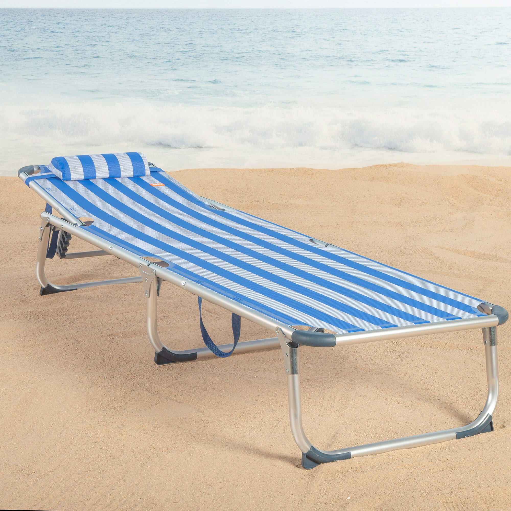 Lettino da spiaggia pieghevole Aktive 186x49x30 cm max. 110 kg 5 posizioni 3/7
