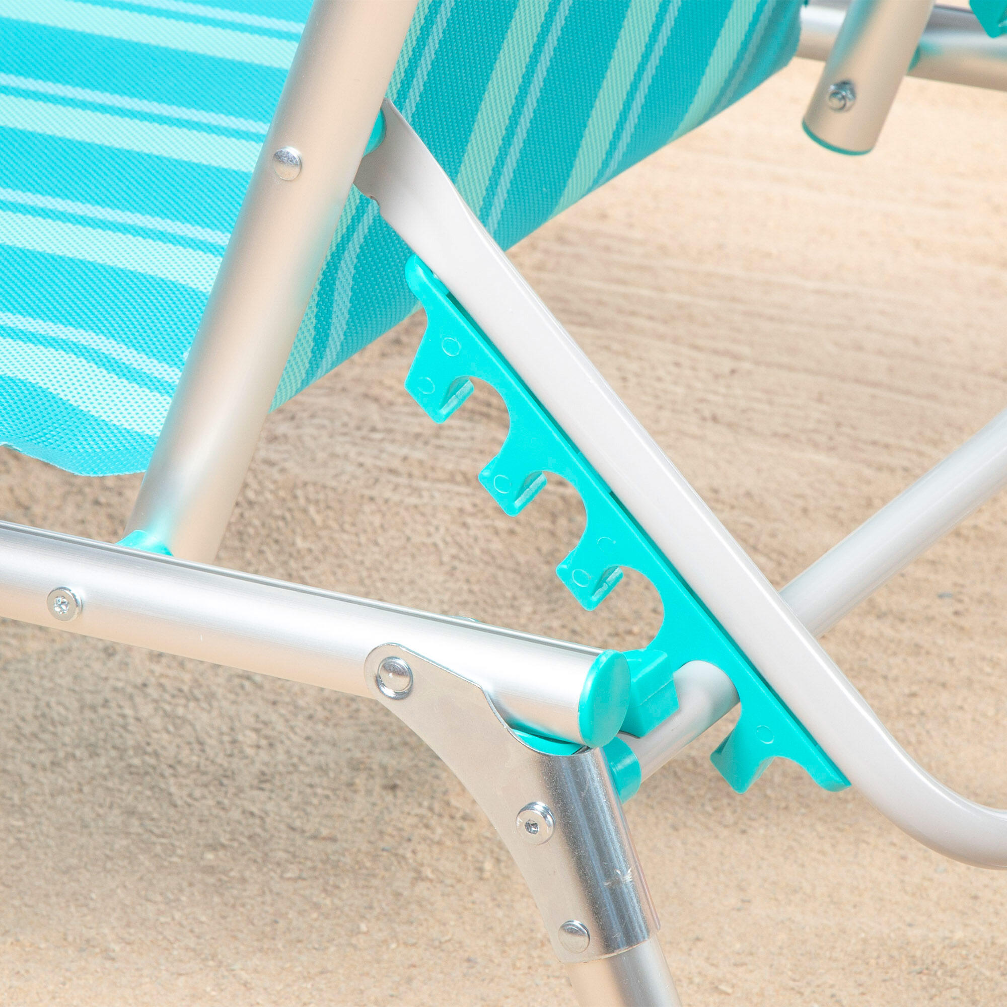Espreguiçadeira de praia dobrável Aktive 186x49x30 cm máx. 110 kg 5 posições 7/7