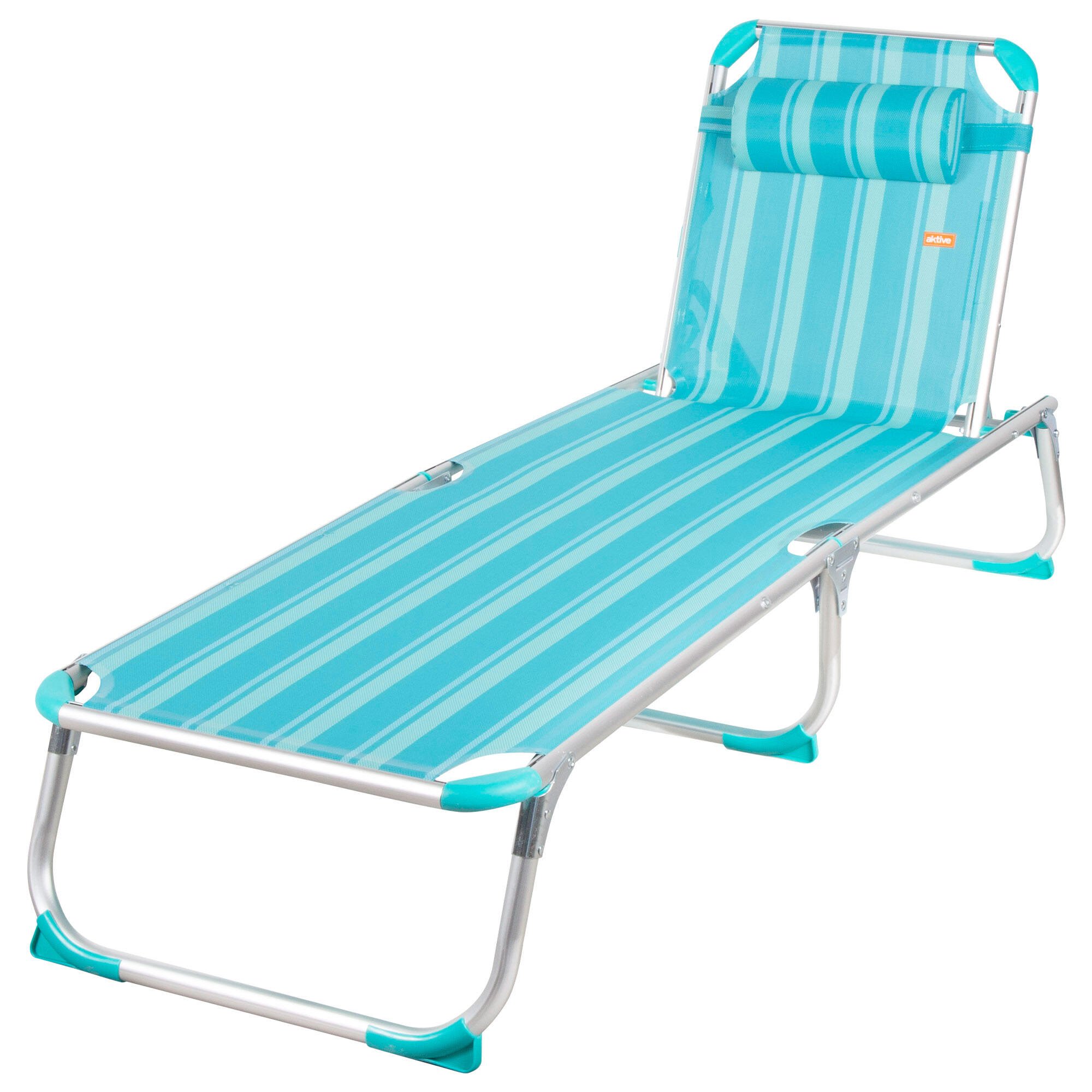 Espreguiçadeira de praia dobrável Aktive 186x49x30 cm máx. 110 kg 5 posições 5/7