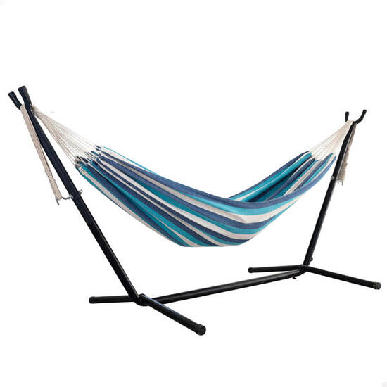 Hamac autoportant avec structure en acier et tissu en polyester