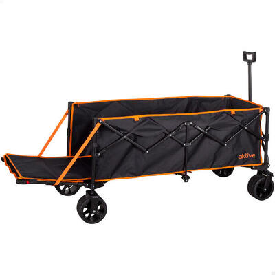 Carrello da spiaggia pieghevole XXL in acciaio e Oxford 4 ruote