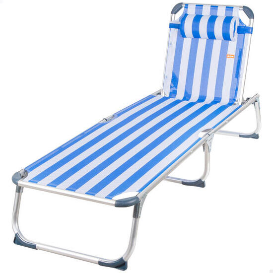 Lettino da spiaggia pieghevole Aktive 186x49x30 cm max. 110 kg 5 posizioni