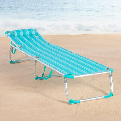 Lettino da spiaggia pieghevole Aktive 186x49x30 cm max. 110 kg 5 posizioni