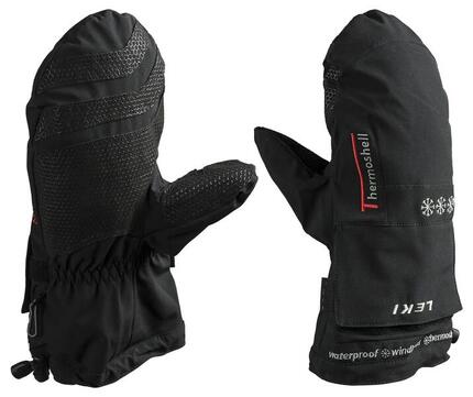 Couvre-gants de ski Leki Thermoshell noir