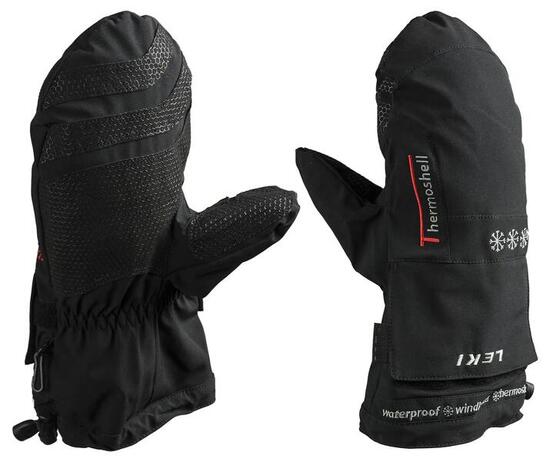 Couvre-gants de ski Leki Thermoshell noir