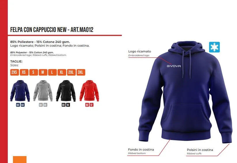 Sudadera unisex con capucha 70% algodón 30% poliéster 3/3