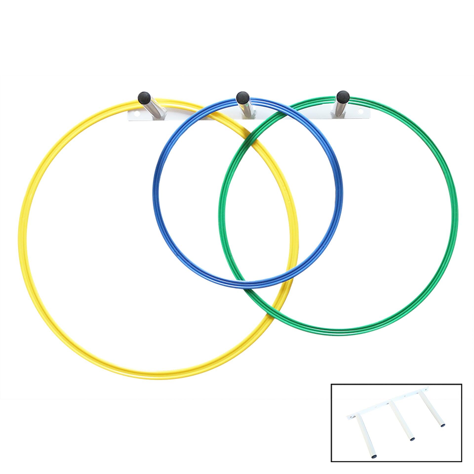 Estructura metálica de pared para almacenamiento de aros y cuerdas 2/2