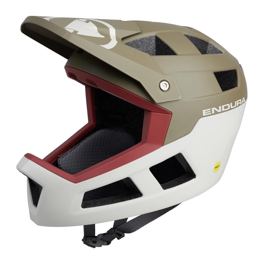 Endura Singletrack Full-Face Helmet MIPS Tweed Green S-M